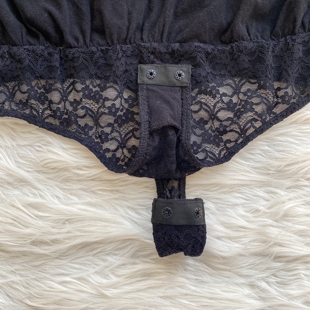 Free People | Sydney Lace Contrast Bodysuit - Picture 8 of 15